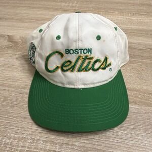 VTG Boston Celtics Sports Specialties Script Twill Snapback Hat Cap Korea Made